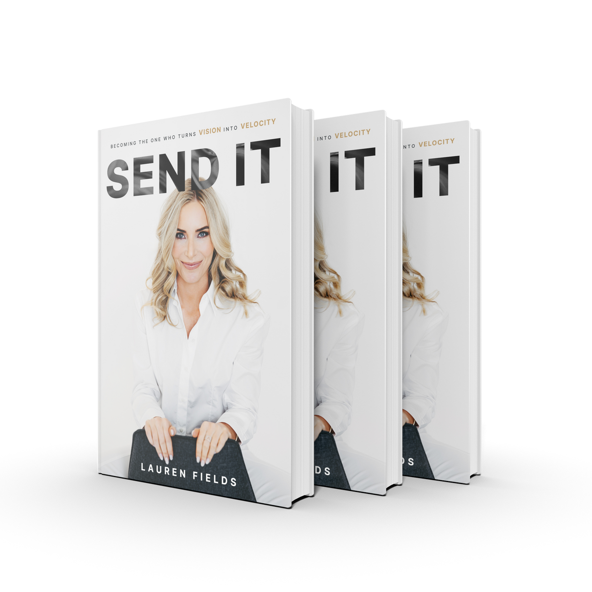 Three hardcover copies of Send It by Lauren Fields